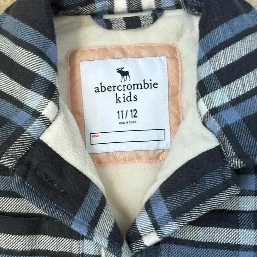 EUC Abercrombie kids Flannel Coat